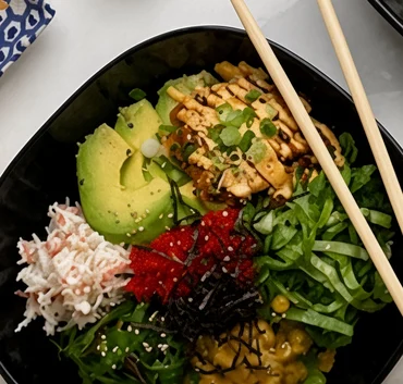 Poke bowl at Pocket Holic on 10 Street NW, Calgary