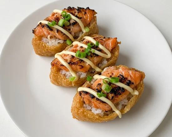 Aburi salmon pocket sushi at Pocket Holic in Kensington, Calgary