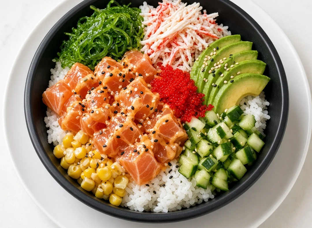 Tokyo Bowl spicy salmon poke bowl at Pocket Holic, Calgary